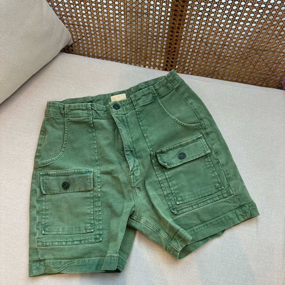 MOTHER Denim - green cargo jeans, mid rise. Size 29.